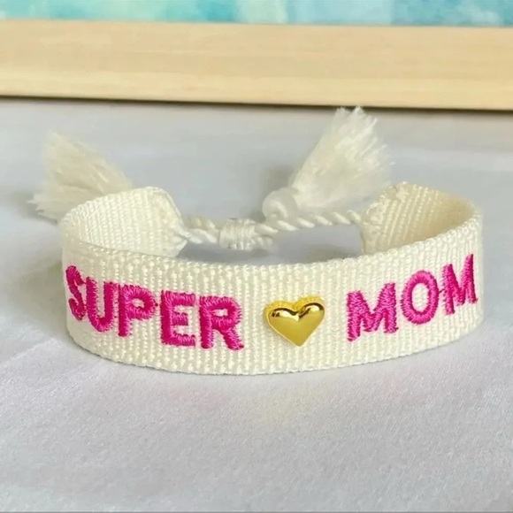Anthropologie Jewelry - SUPER MOM EMBROIDERY BRACELET